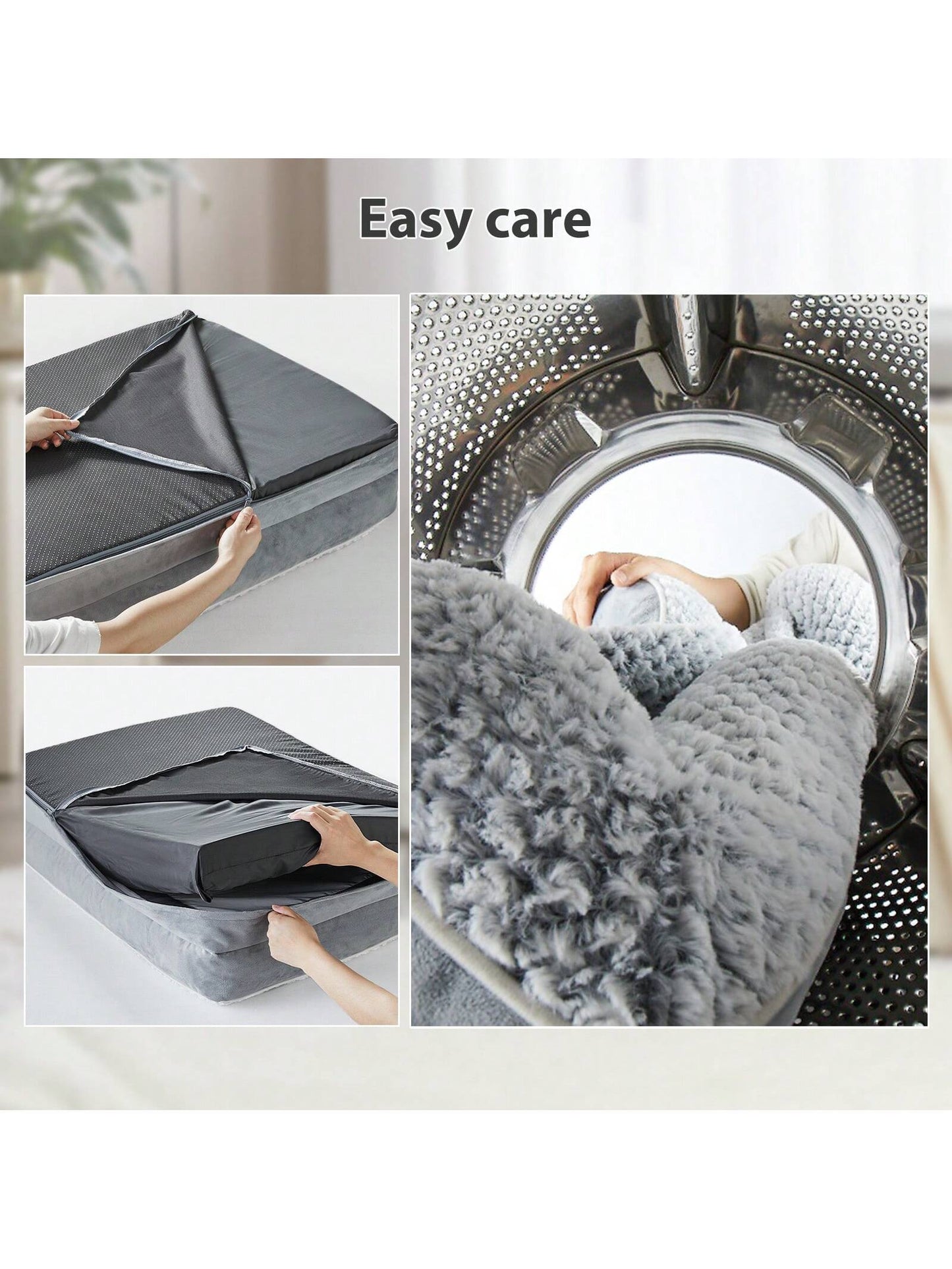 Premium Orthopedic Dog Bed for Medium Dogs - Waterproof, Supportive Foam Pet Sofa with Removable Washable Cover and Nonskid Bottom, Stylish Grey Design