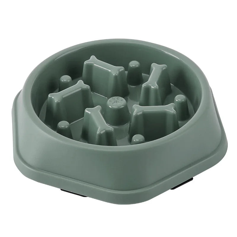 Healthy Slow Feed Bowl for Cats and Dogs - Anti-Choking Design, Non-Slip Base, Multiple Colors & Shapes Available!
