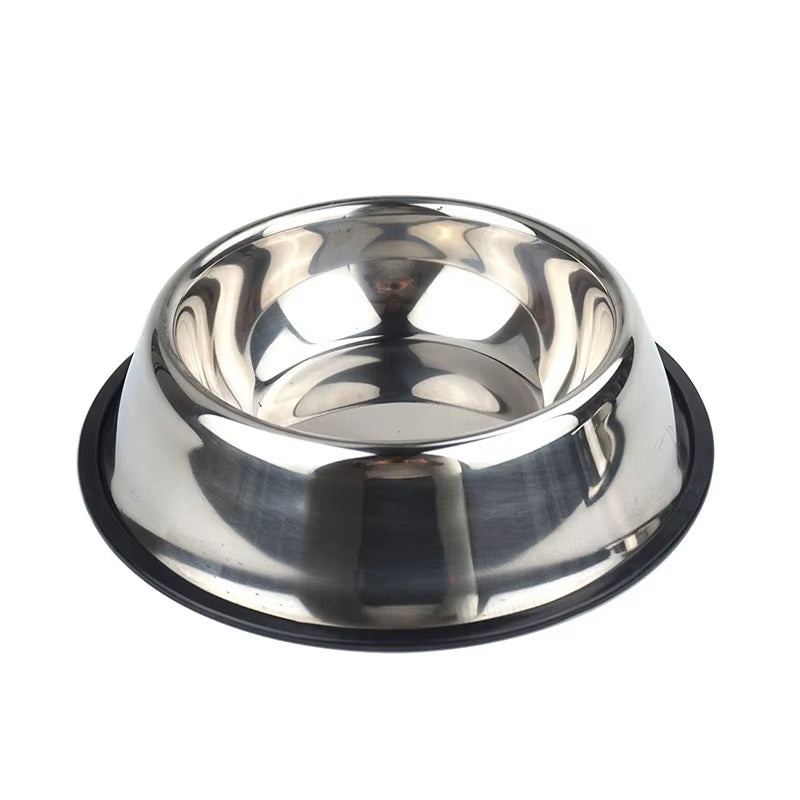 Vibrant Stainless Steel Pet Bowls - Chic Food & Water Dishes for Cats and Puppies