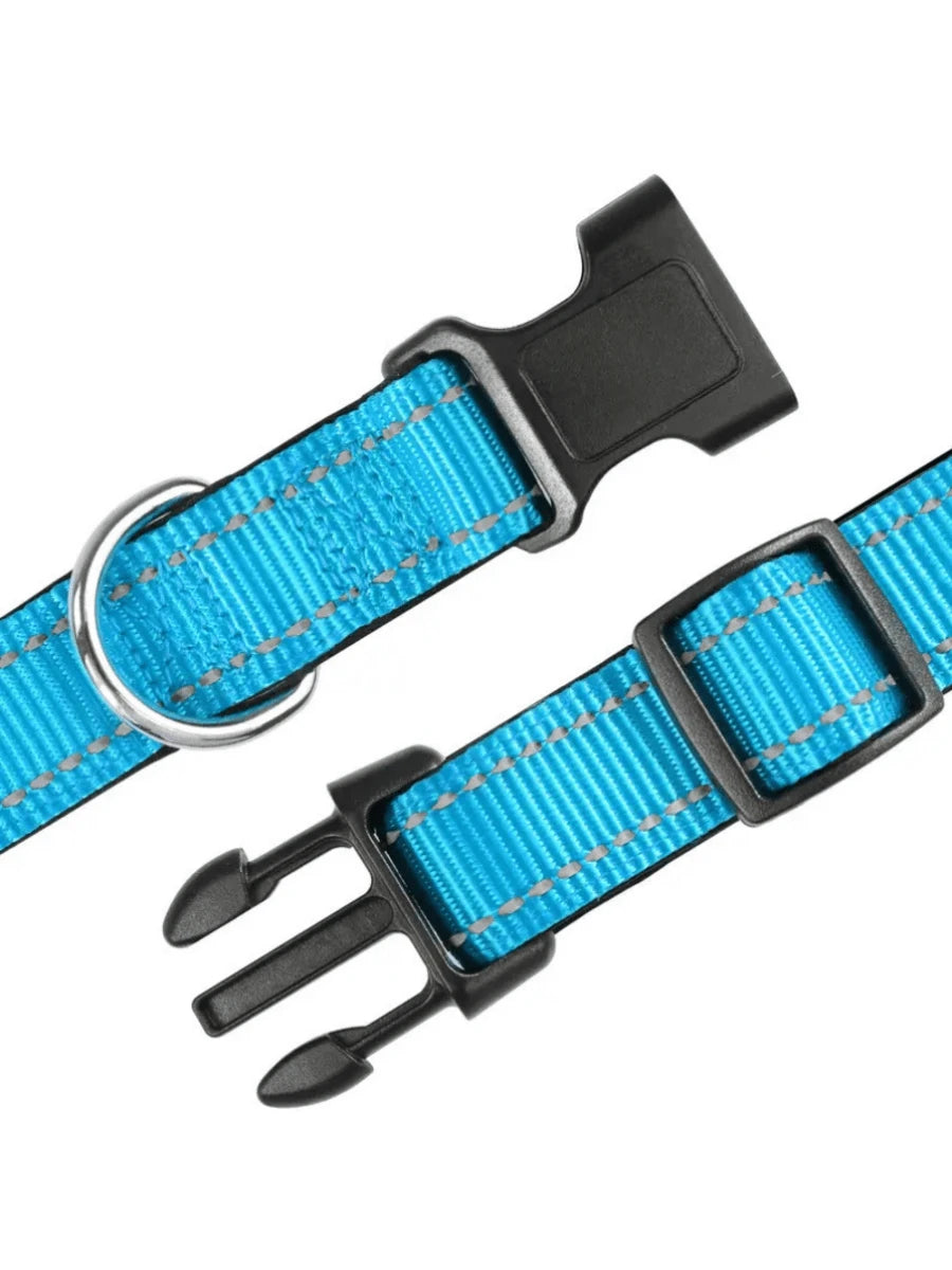 Premium Reflective Pet Leash & Adjustable Nylon Collar Set for Dogs of All Sizes