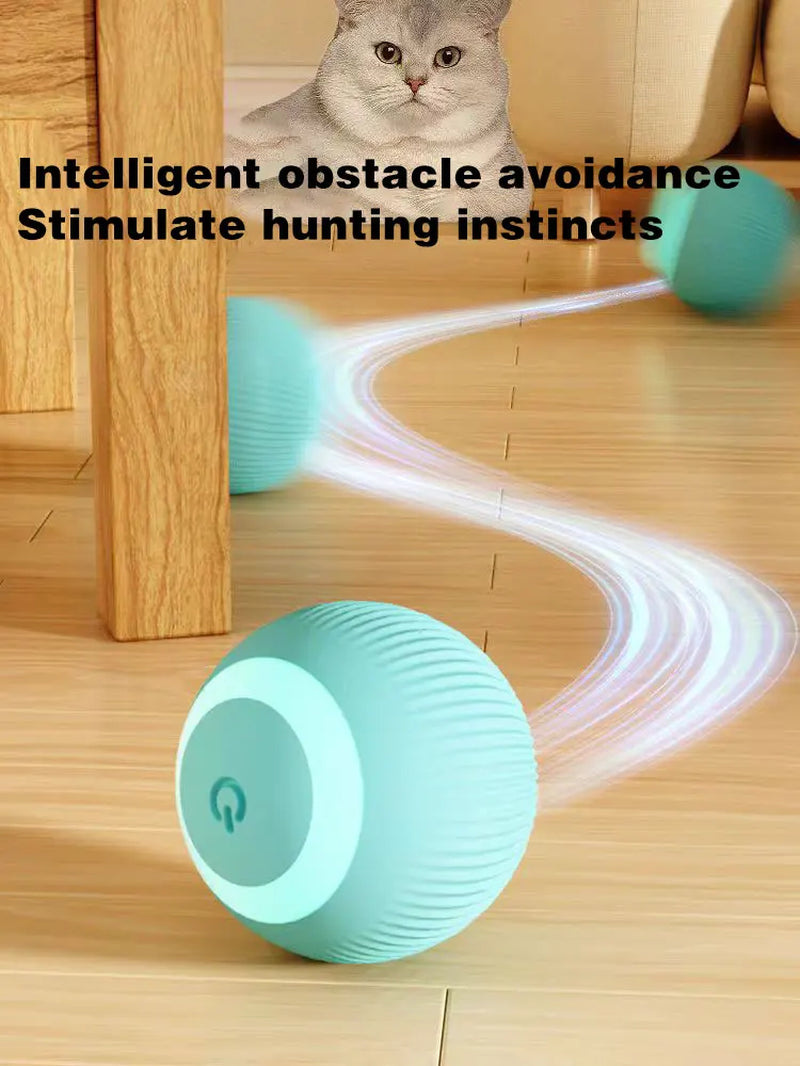 Interactive Electric Cat Ball - Automatic Rolling Smart Toy for Fun Indoor Play and Training!