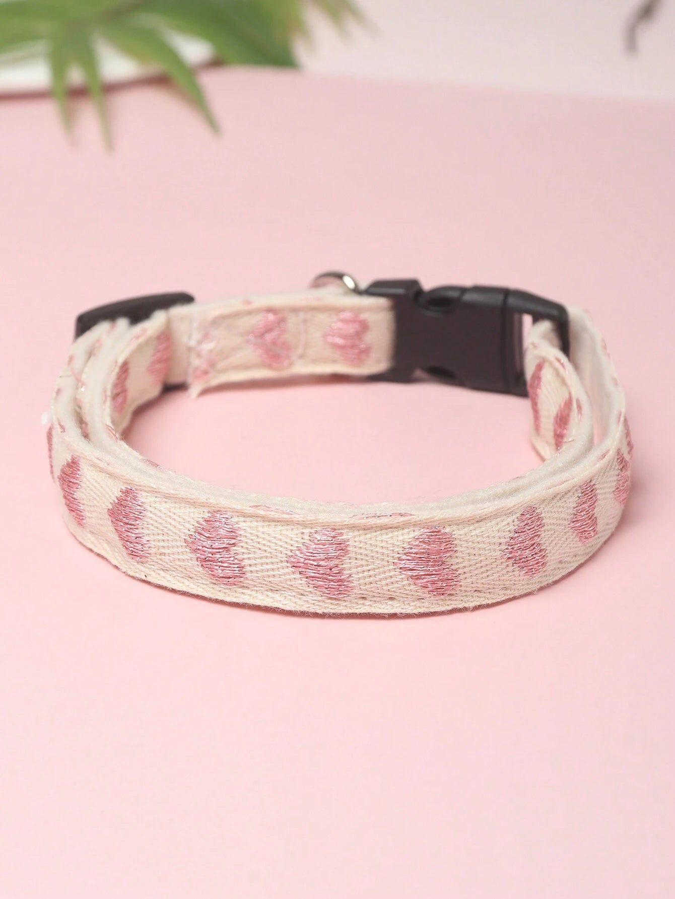 1Pc Love Pattern Jacquard Soft Pet Collar Suitable for Small Cats and Dogs (Not for Large Dogs)