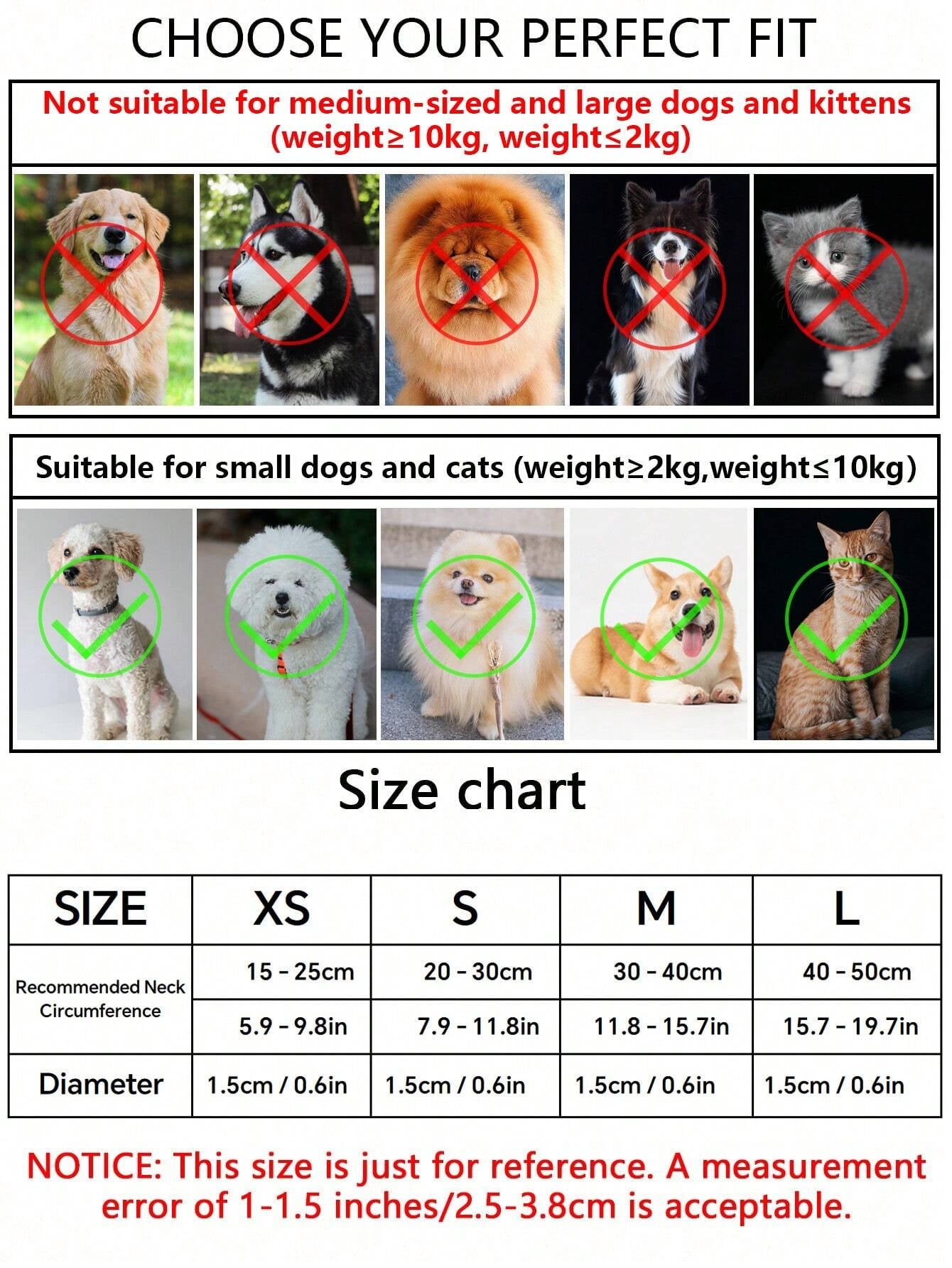 1Pc Love Pattern Jacquard Soft Pet Collar Suitable for Small Cats and Dogs (Not for Large Dogs)