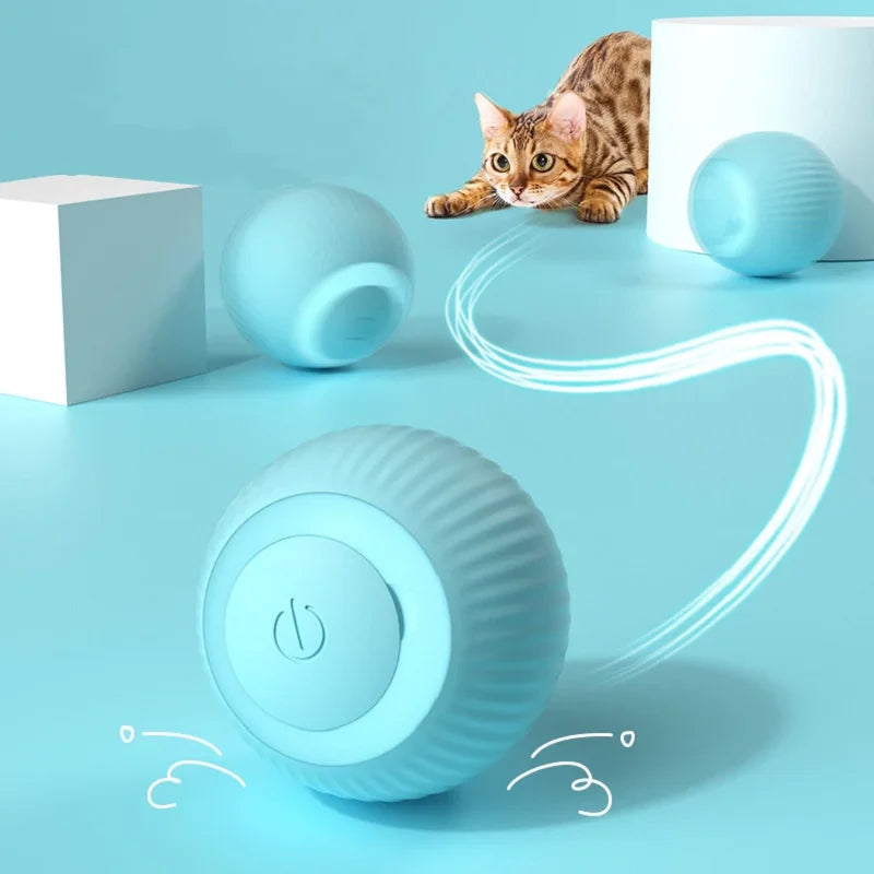 Interactive Electric Cat Ball - Automatic Rolling Smart Toy for Fun Indoor Play and Training!