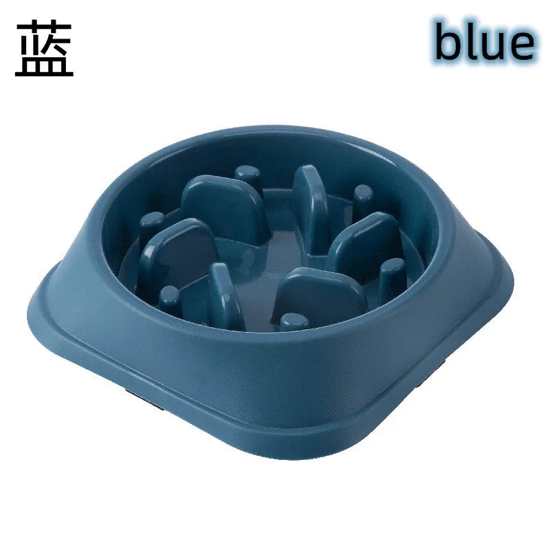 Healthy Slow Feed Bowl for Cats and Dogs - Anti-Choking Design, Non-Slip Base, Multiple Colors & Shapes Available!