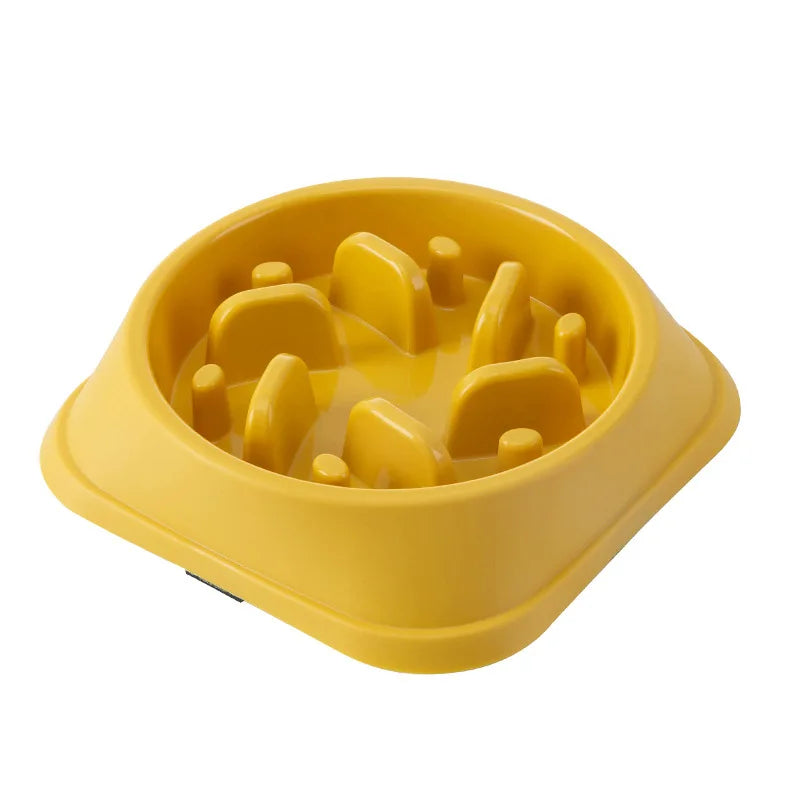Healthy Slow Feed Bowl for Cats and Dogs - Anti-Choking Design, Non-Slip Base, Multiple Colors & Shapes Available!