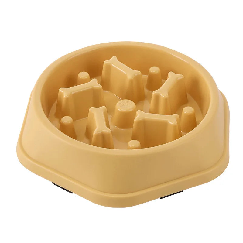 Healthy Slow Feed Bowl for Cats and Dogs - Anti-Choking Design, Non-Slip Base, Multiple Colors & Shapes Available!