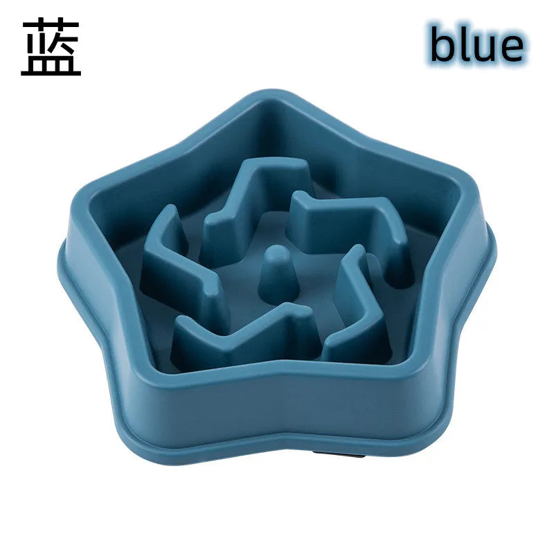 Healthy Slow Feed Bowl for Cats and Dogs - Anti-Choking Design, Non-Slip Base, Multiple Colors & Shapes Available!
