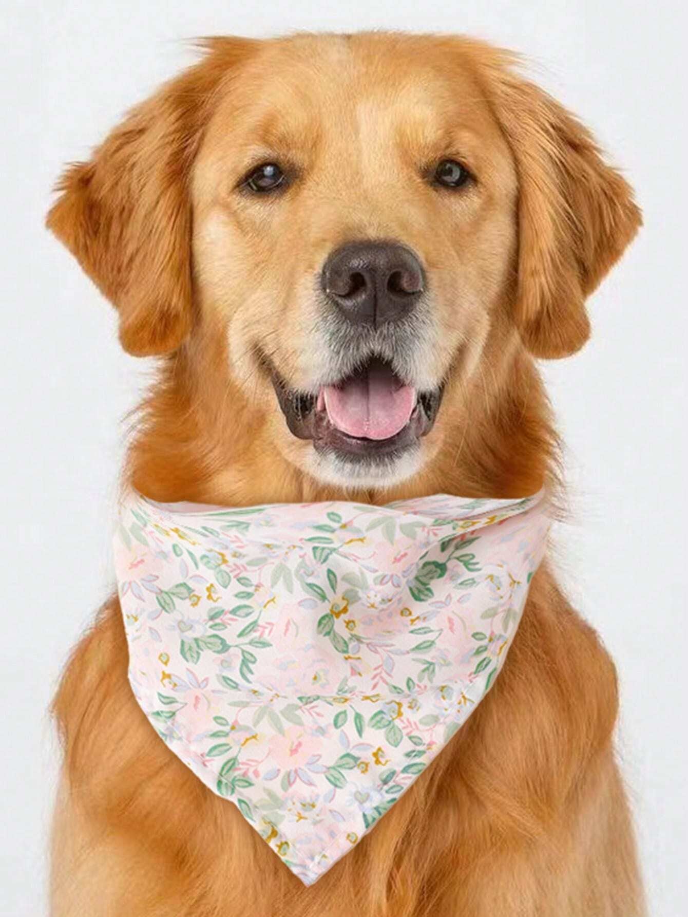 Charming Floral Print Dog Bandana - Perfect Accessory for Small to Medium Dogs!