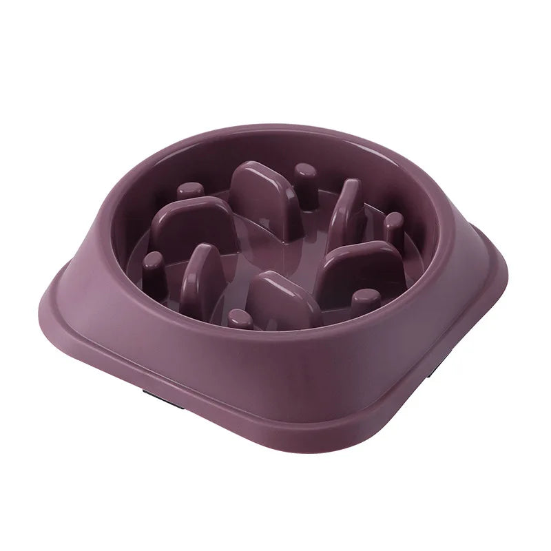 Healthy Slow Feed Bowl for Cats and Dogs - Anti-Choking Design, Non-Slip Base, Multiple Colors & Shapes Available!