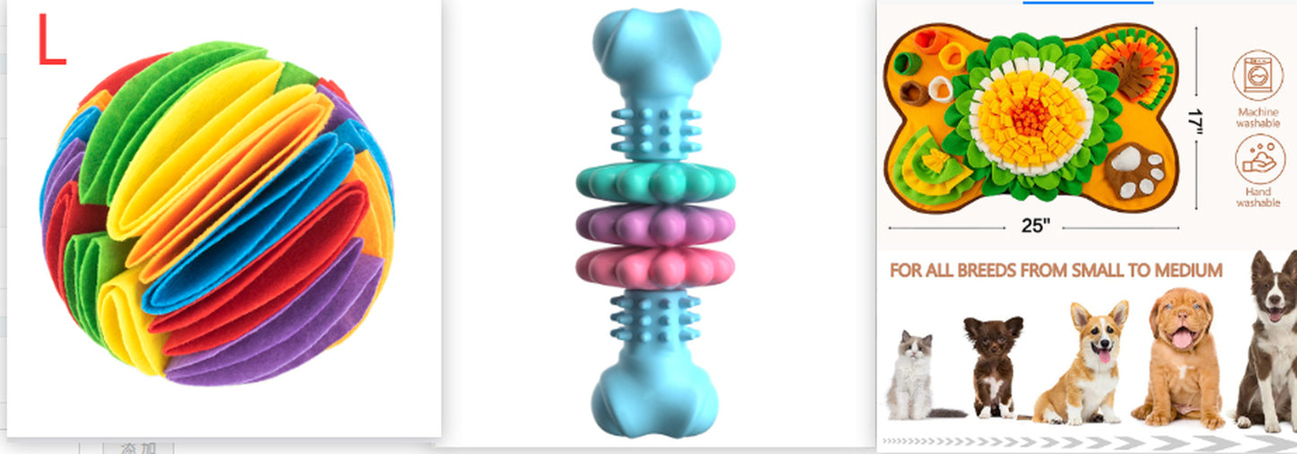 Indestructible TPR Dog Bone Chew Toy - Teeth Cleaning & Bite Resistant Teething Toy for Happy, Healthy Pets!