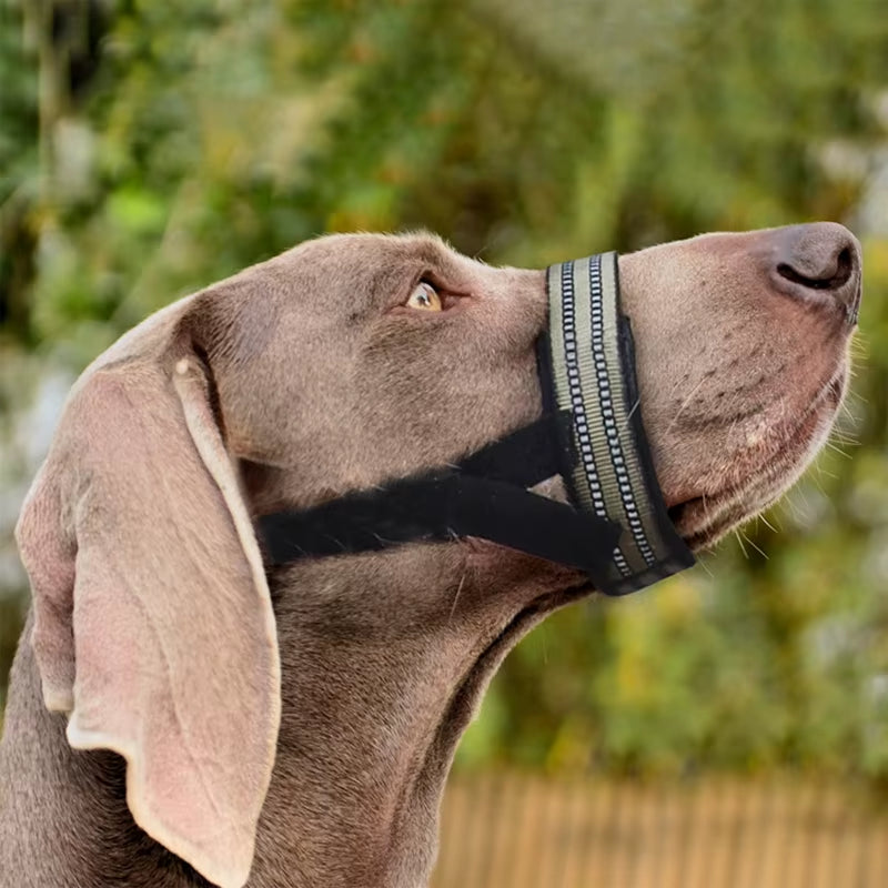 Reflective Tactical Muzzles for Big Dogs - Anti-Barking Training Rope & Essential Pet Accessories