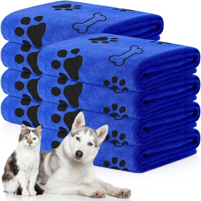 Super Absorbent Quick-Dry Microfiber Pet Towel for Dogs and Cats - Perfect Bath Towel for Medium Pets