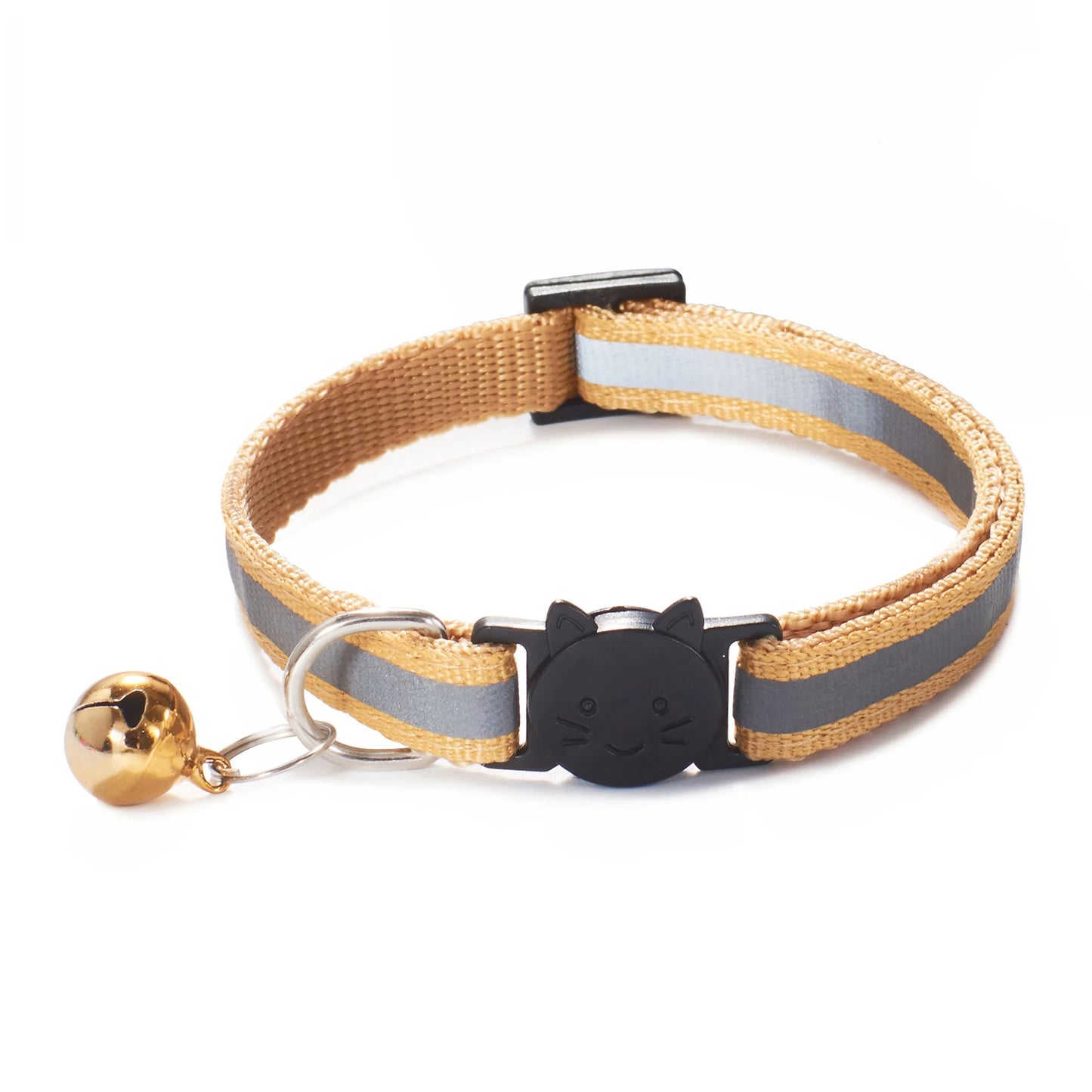 Vibrant Reflective Breakaway Cat Collar with Bell - Adjustable, Soft & Safe Design for Your Feline Friend!