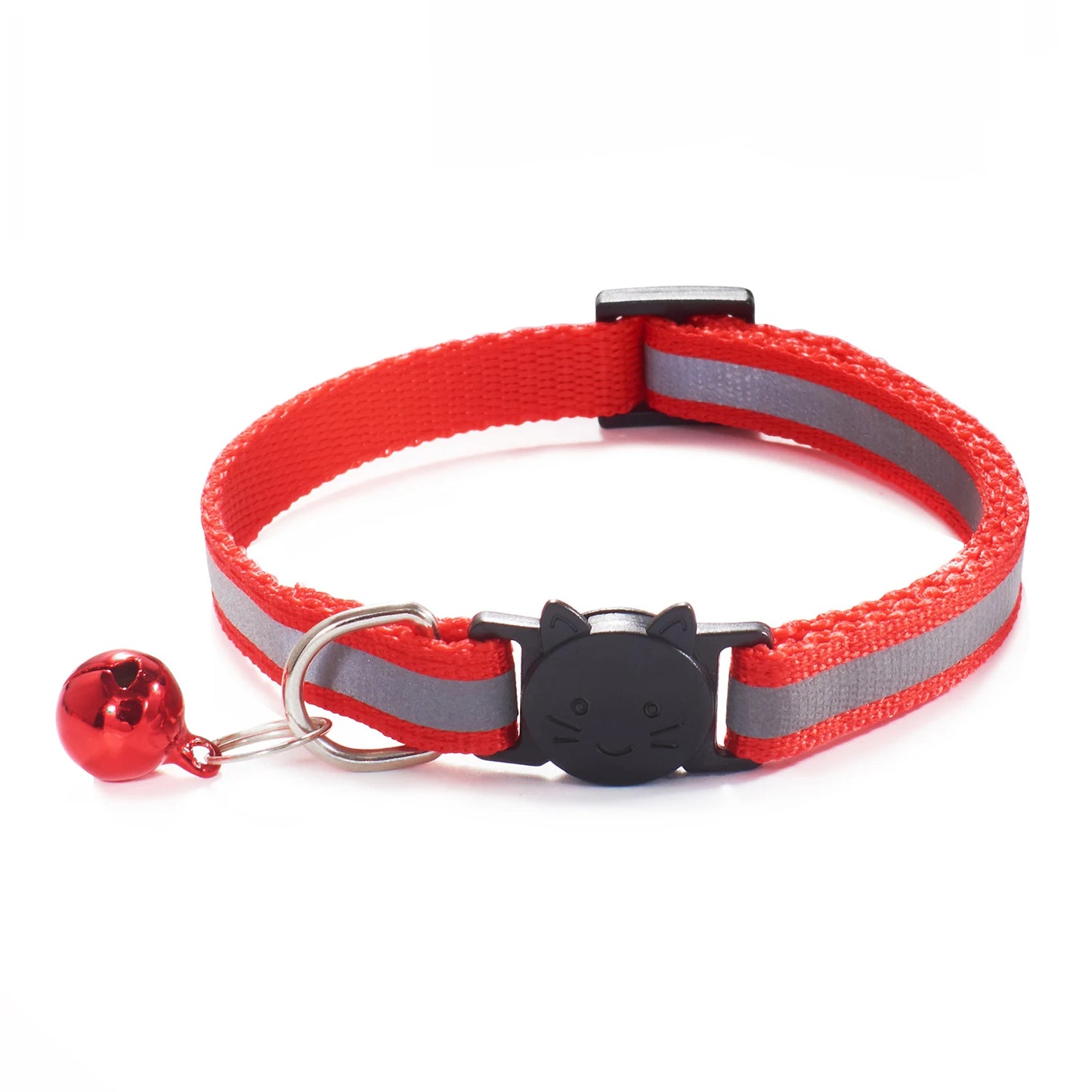 Vibrant Reflective Breakaway Cat Collar with Bell - Adjustable, Soft & Safe Design for Your Feline Friend!