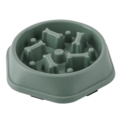 Healthy Slow Feed Bowl for Cats and Dogs - Anti-Choking Design, Non-Slip Base, Multiple Colors & Shapes Available!