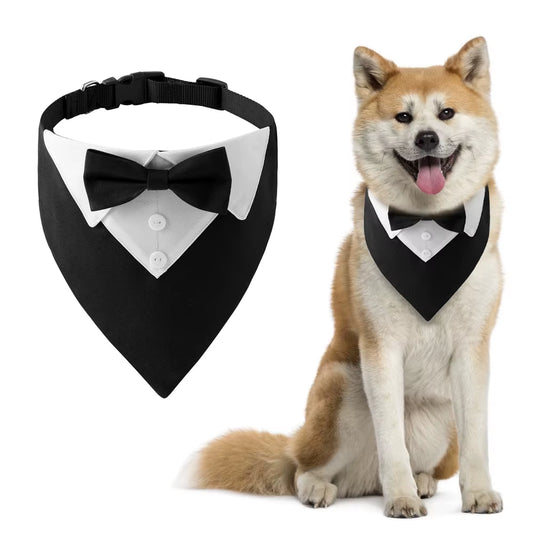 Stylish Adjustable Bow Tie Dog Collar - Perfect for Weddings, Birthdays, and Special Occasions