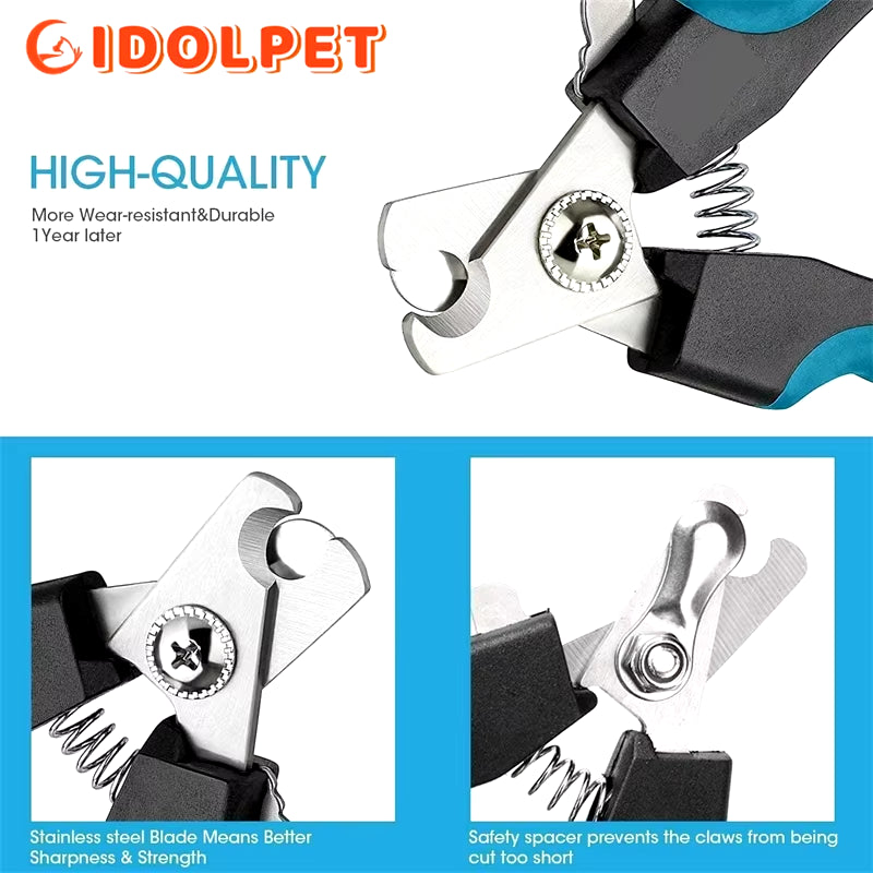 Ultimate Pet Nail Clipper with Safety Guard - Premium Stainless Steel Scissors for Safe Cat & Dog Grooming