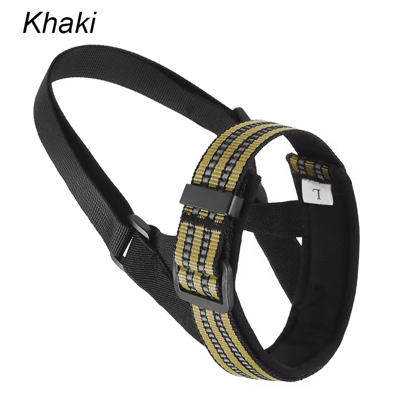 Reflective Tactical Muzzles for Big Dogs - Anti-Barking Training Rope & Essential Pet Accessories