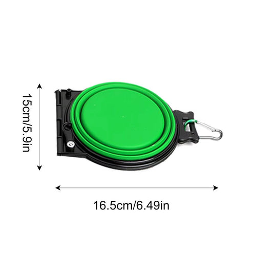 Ultimate Portable Foldable Dog Bowls - Perfect for Travel, Hiking & Camping with Secure Lock Clips for Food & Water