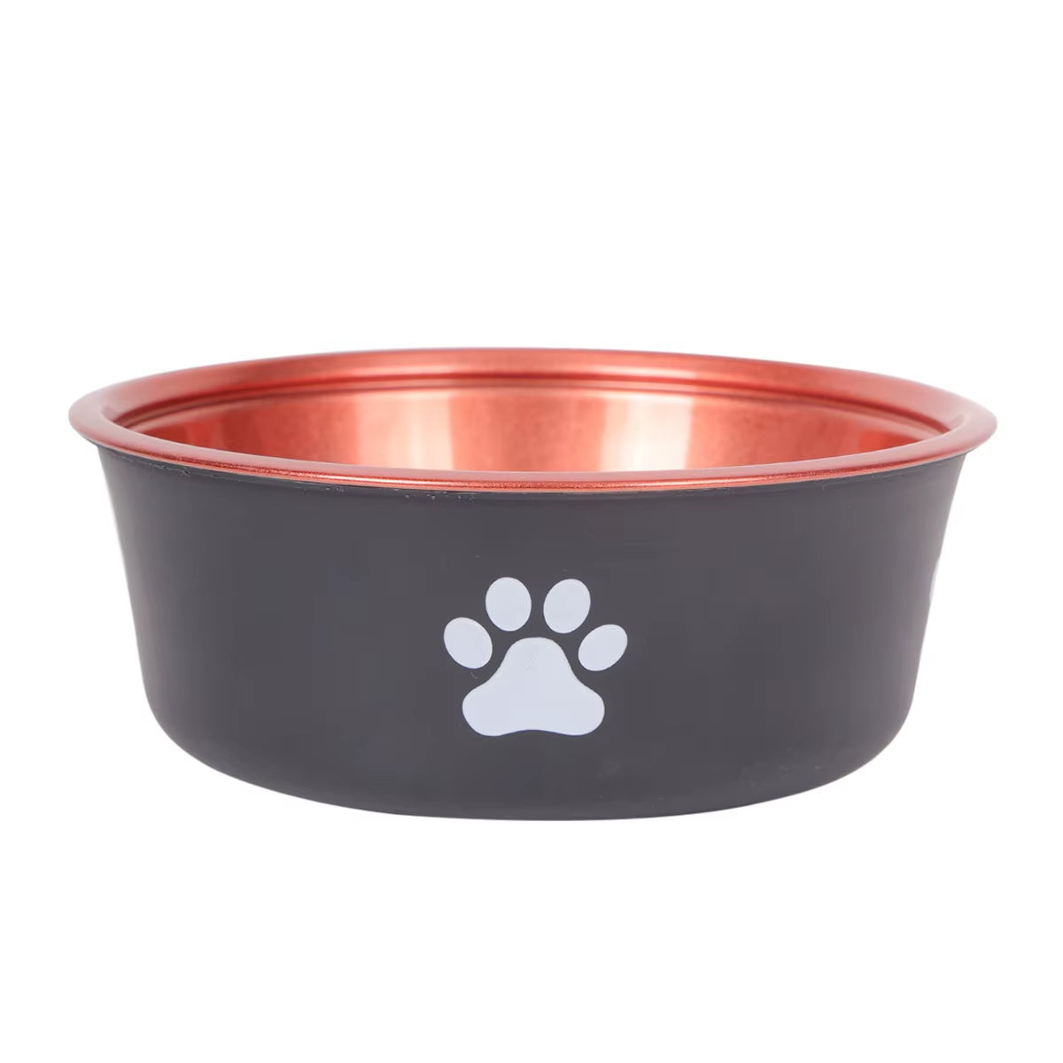 Stylish Golden Premium Stainless Steel Dog Bowl - Large Capacity & Anti-Knock Design for Mess-Free Feeding