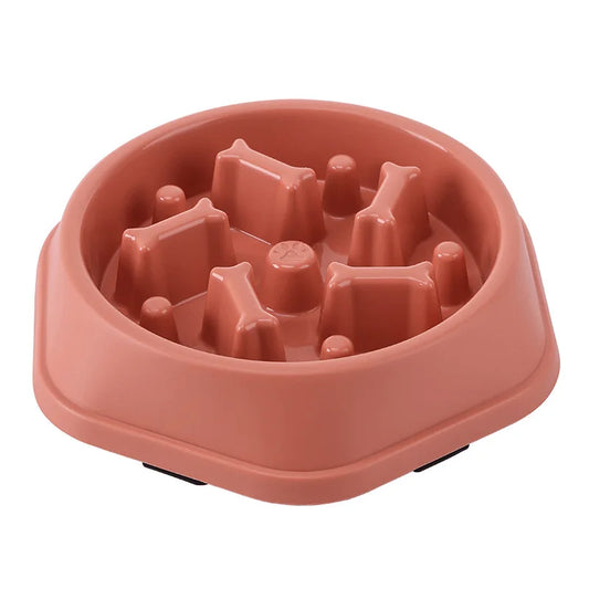 Healthy Slow Feed Bowl for Cats and Dogs - Anti-Choking Design, Non-Slip Base, Multiple Colors & Shapes Available!