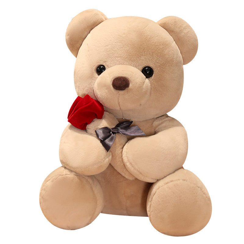Adorable 23-45Cm Plush Teddy Bear with Roses - Perfect Birthday or Valentine's Day Gift for Girlfriend!