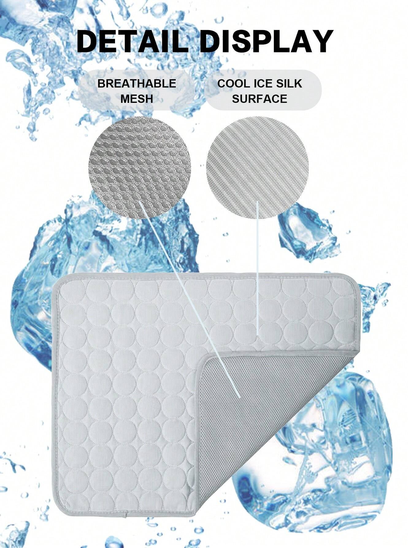 Brown Clover Pet Cooling Mat - Ice Silk Cushion Pad for Dogs & Cats, Perfect for All Sizes!