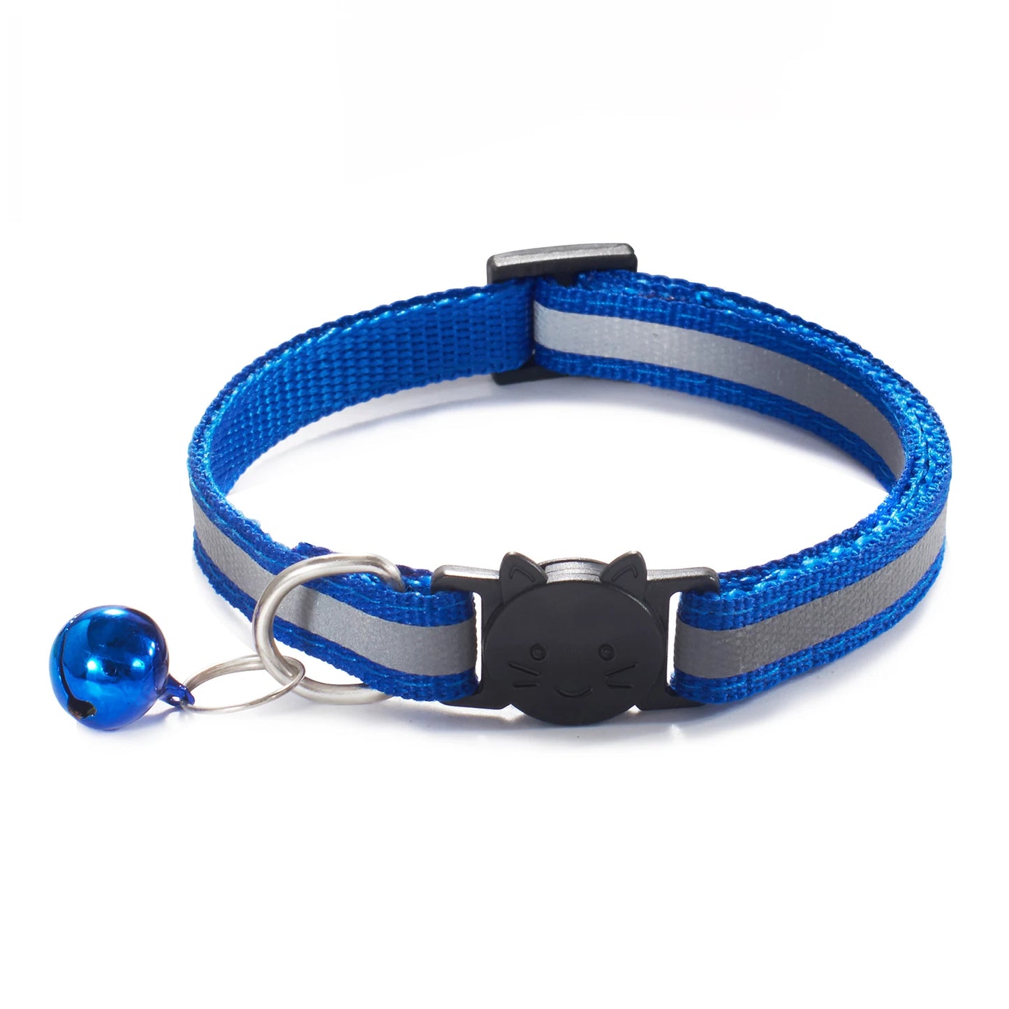 Vibrant Reflective Breakaway Cat Collar with Bell - Adjustable, Soft & Safe Design for Your Feline Friend!
