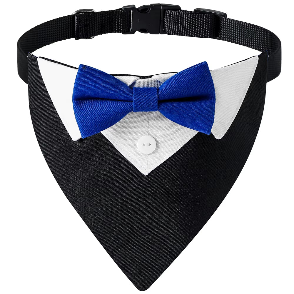 Stylish Adjustable Bow Tie Dog Collar - Perfect for Weddings, Birthdays, and Special Occasions