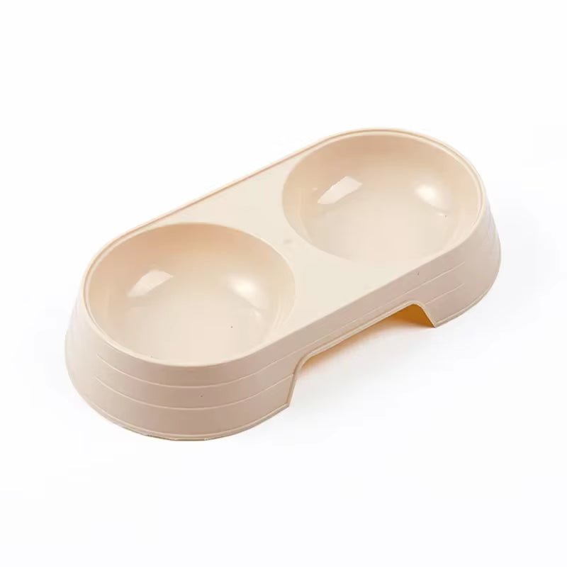 Chic Macaron Double Bowl Pet Feeder for Dogs and Cats - Perfect for Food and Water