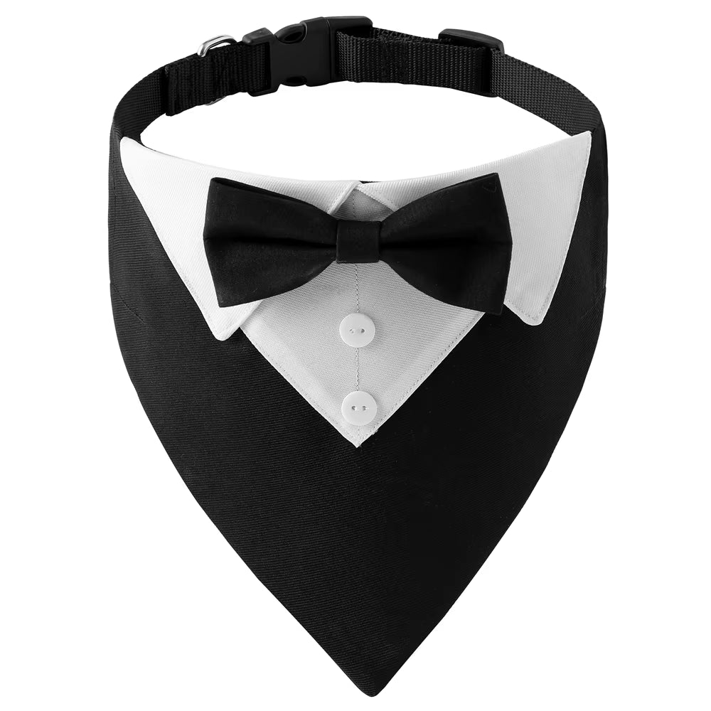 Stylish Adjustable Bow Tie Dog Collar - Perfect for Weddings, Birthdays, and Special Occasions
