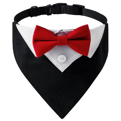 Stylish Adjustable Bow Tie Dog Collar - Perfect for Weddings, Birthdays, and Special Occasions