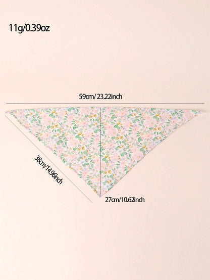 Charming Floral Print Dog Bandana - Perfect Accessory for Small to Medium Dogs!