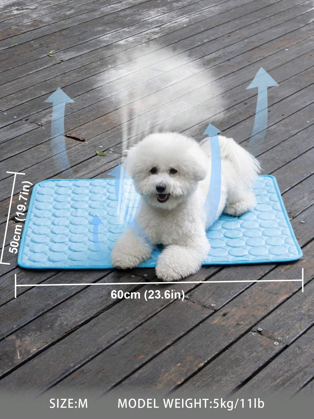 Brown Clover Pet Cooling Mat - Ice Silk Cushion Pad for Dogs & Cats, Perfect for All Sizes!