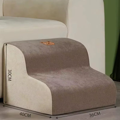 Pet Stairs for Small Dogs & Cats - Anti-Slip 2/3/4 Step Ramp Ladder with Removable Design for Easy Bed Access!