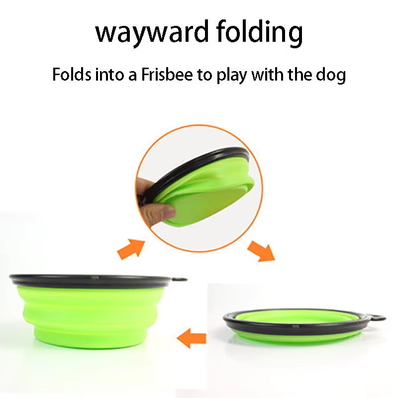 Ultimate Travel Silicone Dog Bowl - Collapsible & Portable 350/1000Ml Feeder for Pets