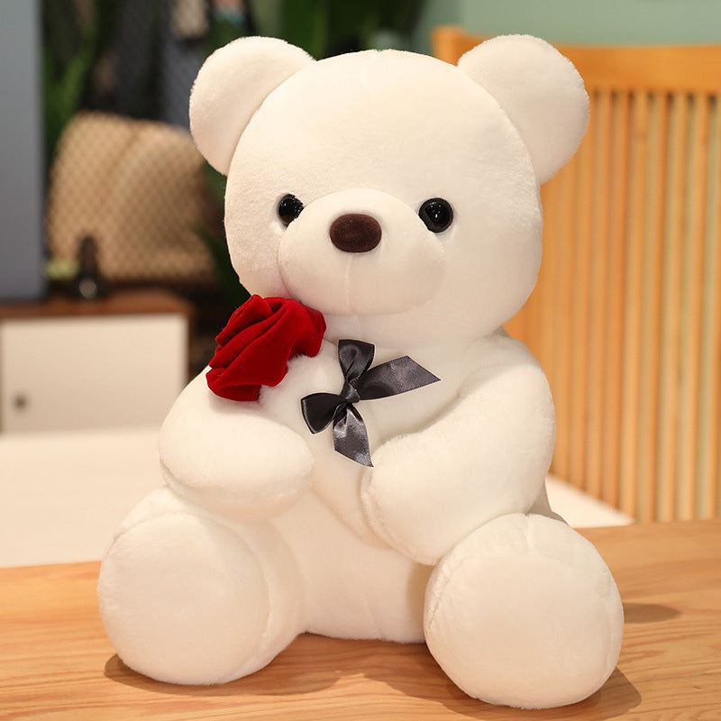 Adorable 23-45Cm Plush Teddy Bear with Roses - Perfect Birthday or Valentine's Day Gift for Girlfriend!