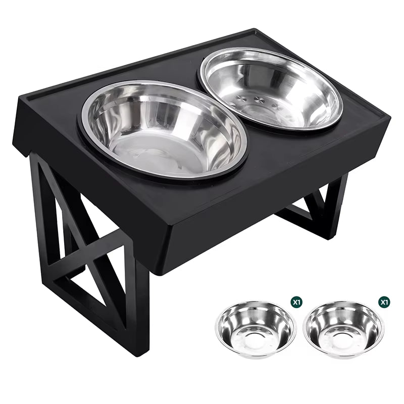 Elevate Your Dog's Dining Experience: Adjustable Slow Feeder Bowls for Medium to Large Dogs - 3 Heights for Optimal Comfort