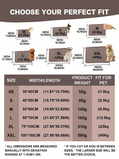 Brown Clover Pet Cooling Mat - Ice Silk Cushion Pad for Dogs & Cats, Perfect for All Sizes!