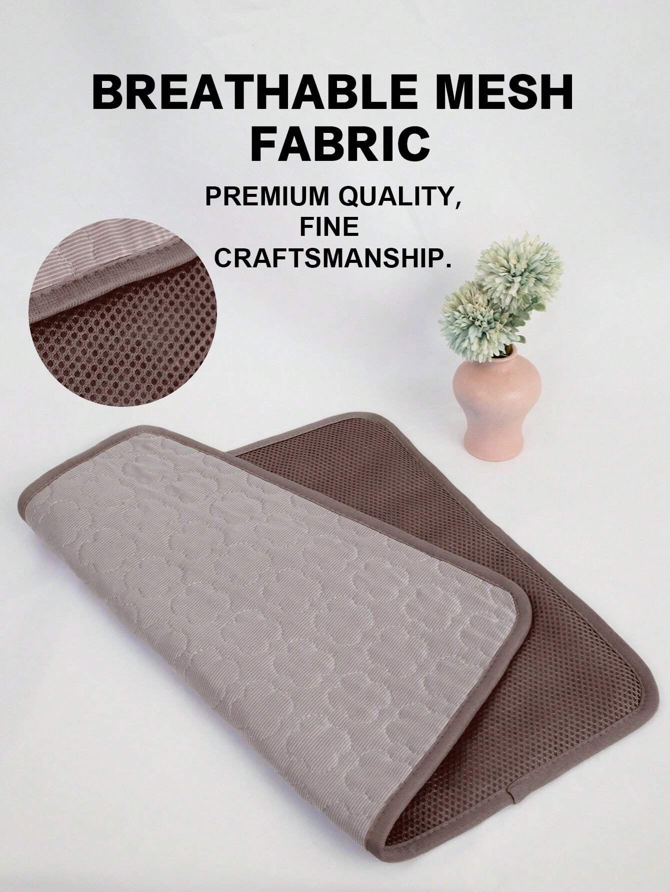 Brown Clover Pet Cooling Mat - Ice Silk Cushion Pad for Dogs & Cats, Perfect for All Sizes!