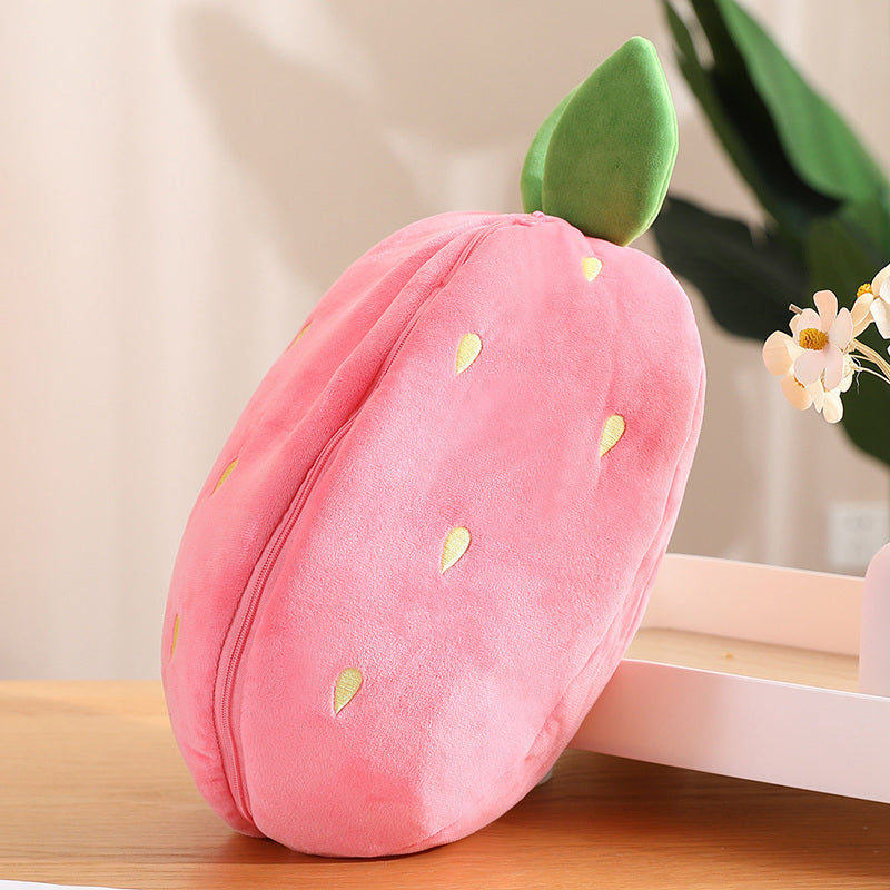 Adorable Kawaii Fruit Bunny Plush Toy - Cute Carrot & Strawberry Rabbit for Kids' Birthday & Christmas Gifts!