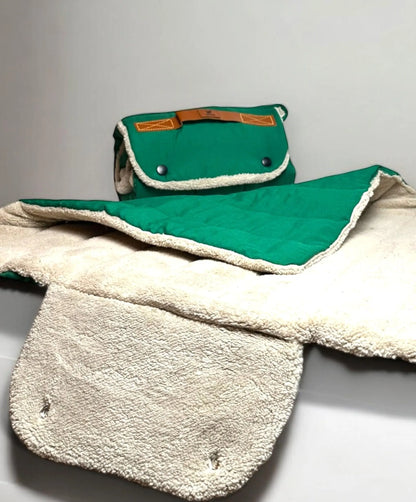 Roll up Travel Dog Mat, Settle Mat, Spot Training, Stain-Resistant, Water-Repellent, Machine Washable, Handmade Cotton, Soft & Durable