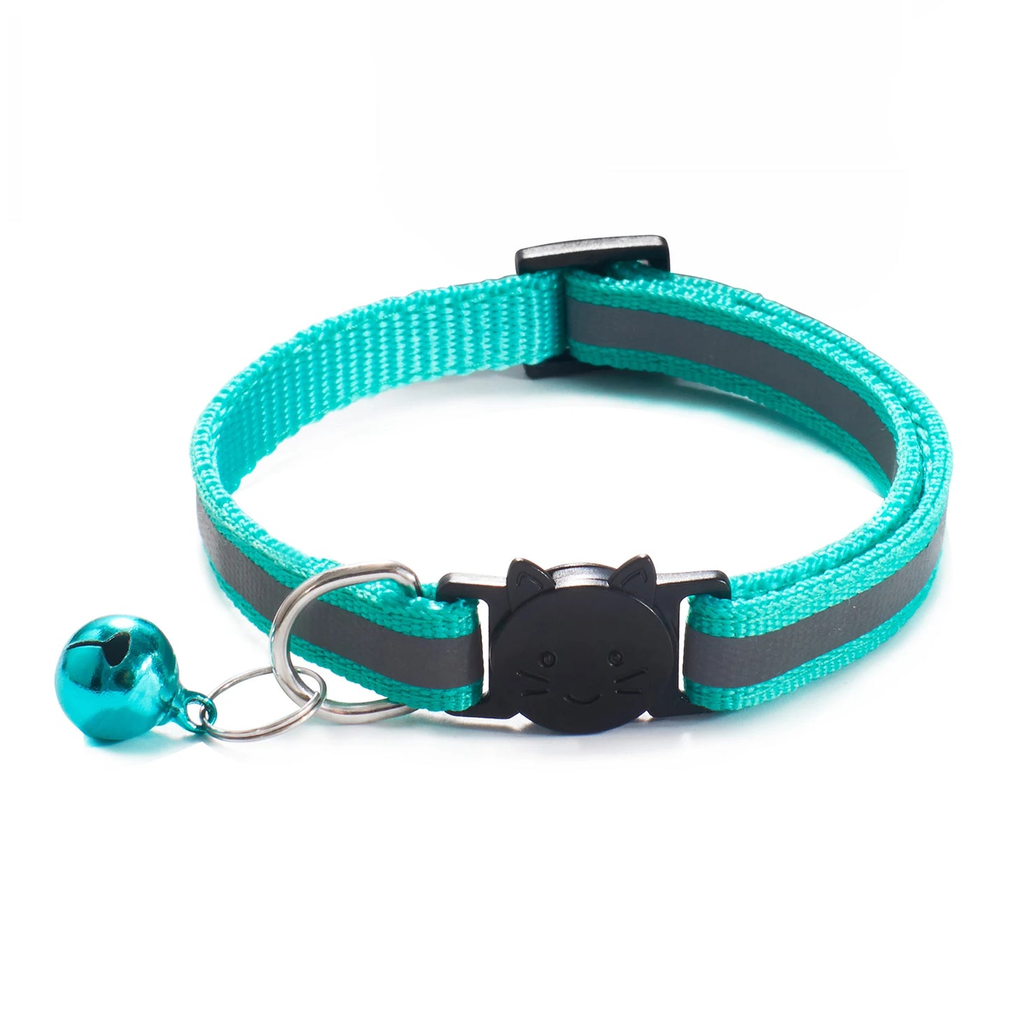 Vibrant Reflective Breakaway Cat Collar with Bell - Adjustable, Soft & Safe Design for Your Feline Friend!