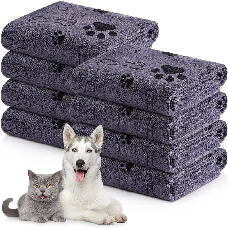 Super Absorbent Quick-Dry Microfiber Pet Towel for Dogs and Cats - Perfect Bath Towel for Medium Pets