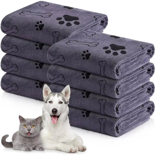 Super Absorbent Quick-Dry Microfiber Pet Towel for Dogs and Cats - Perfect Bath Towel for Medium Pets