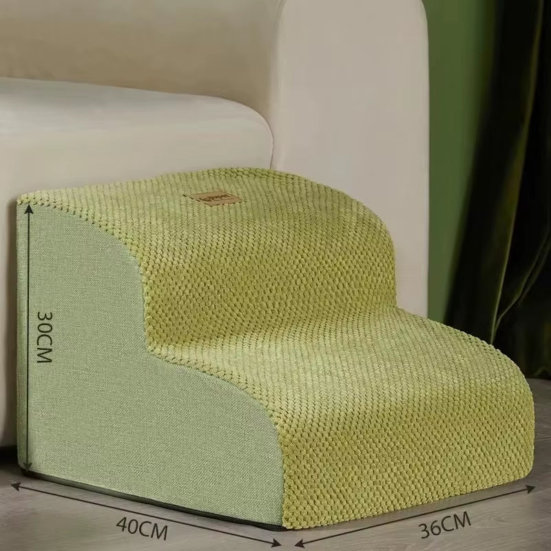 Pet Stairs for Small Dogs & Cats - Anti-Slip 2/3/4 Step Ramp Ladder with Removable Design for Easy Bed Access!