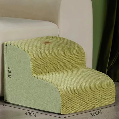 Pet Stairs for Small Dogs & Cats - Anti-Slip 2/3/4 Step Ramp Ladder with Removable Design for Easy Bed Access!