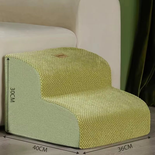 Pet Stairs for Small Dogs & Cats - Anti-Slip 2/3/4 Step Ramp Ladder with Removable Design for Easy Bed Access!