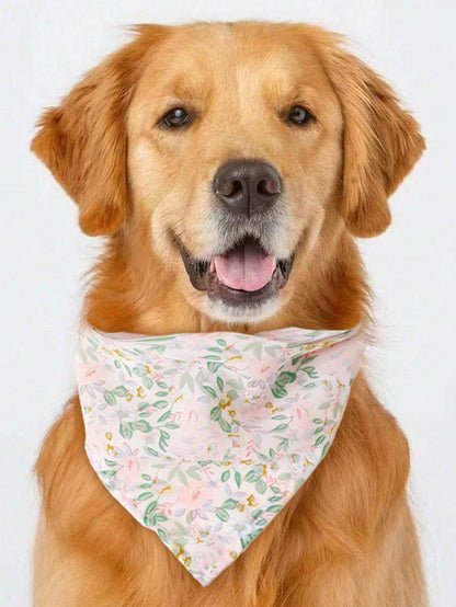 Charming Floral Print Dog Bandana - Perfect Accessory for Small to Medium Dogs!